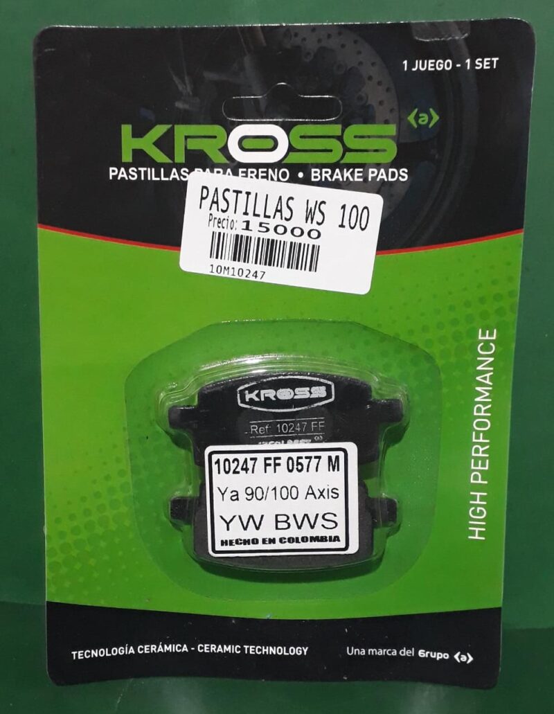 PASTILLA FRENO DELANTERO BWS 100