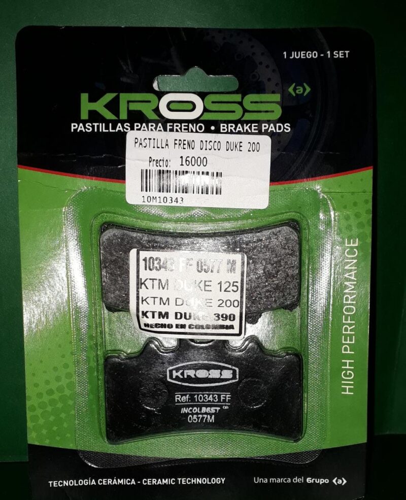 PASTILLA DE FRENO DISCO  DUKE 200 (KROSS)