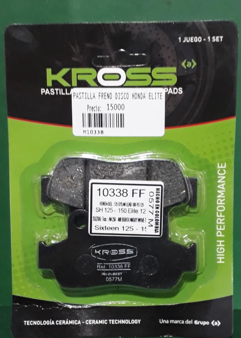 PASTILLA  FRENO DISCO HONDA ELITE ( KROSS)