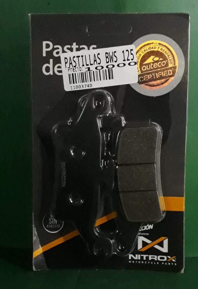 PASTILLDE FRENO  BWS 125  DELANTERAS  (NITROX)