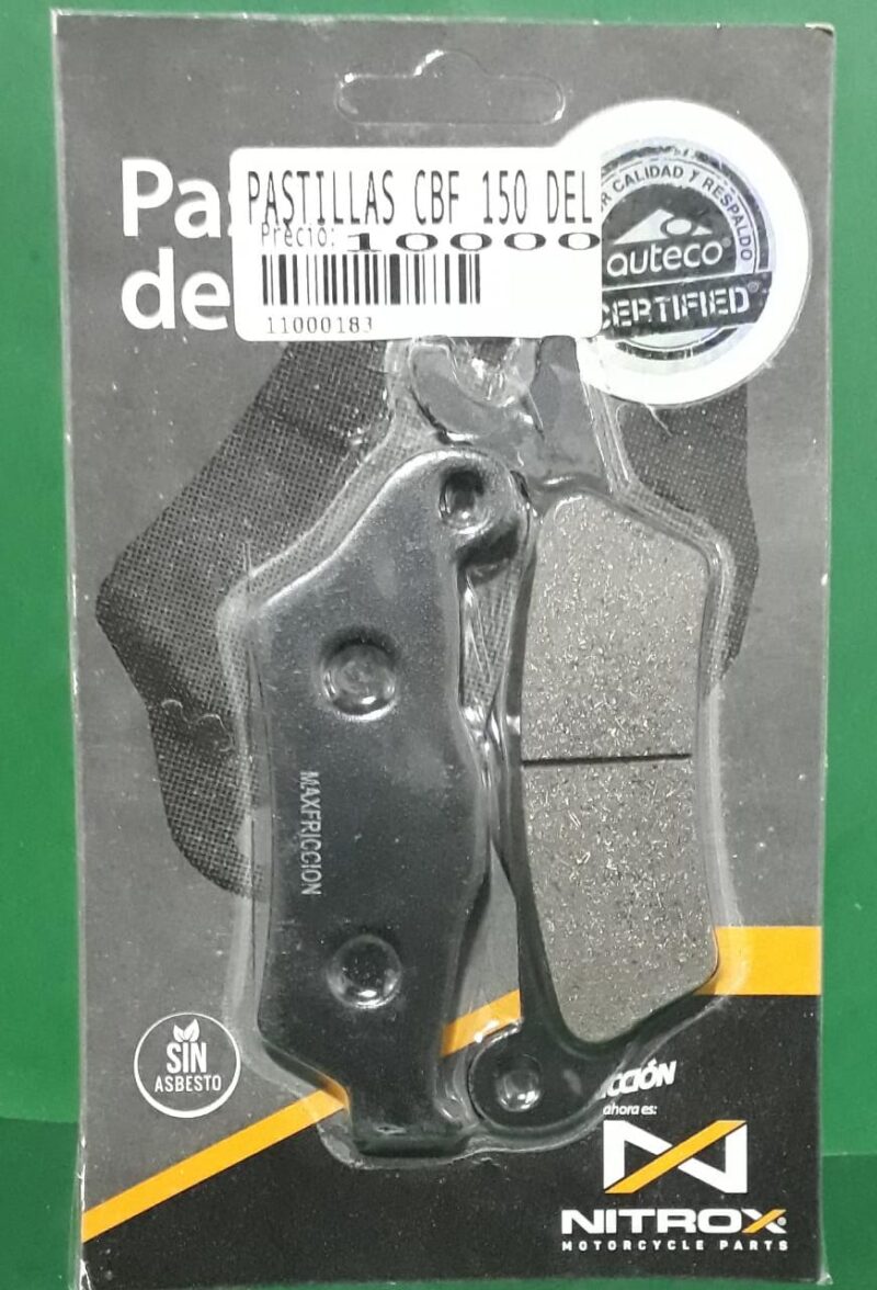 PASTILL A DE FRENO  DELANTERO CBF 150 (NITROX)