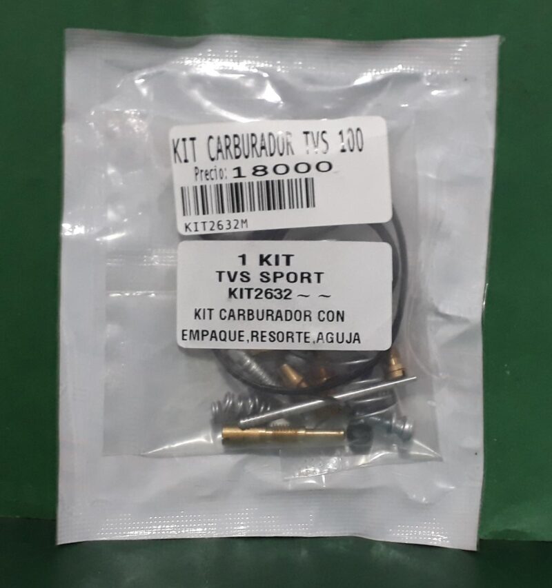 KIT CARBURADOR  TVS 100 ( EVOL)