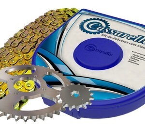 KIT CAJA CADENA - DOMINAR  400 6 HUECOS CADENA DORADA